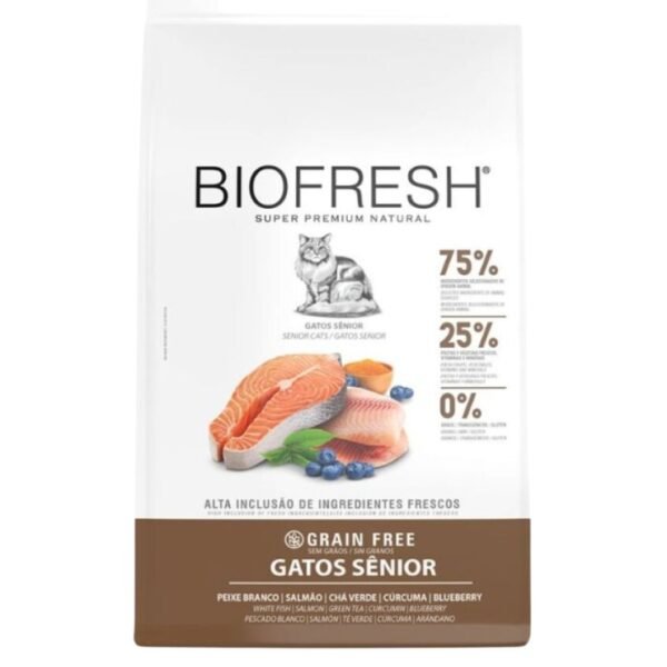 Alimento Biofresh Para Gatos Senior Sabor Pollo 1,5 Kg++ Churu sabor Atun Y Vieiras x 4 Unidades