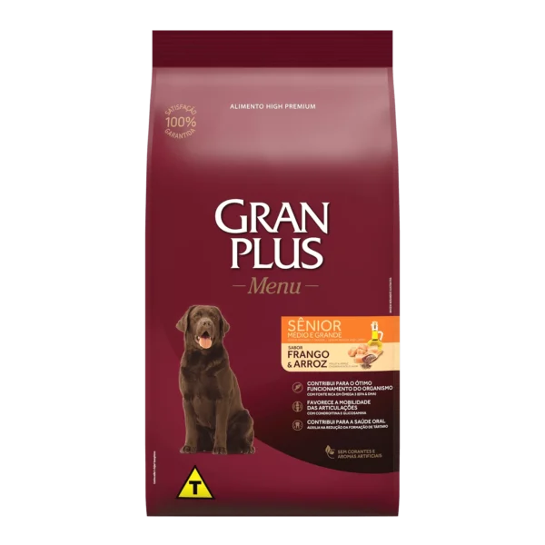 GRAN PLUS MENU PERRO SENIOR POLLO & ARROZ 3KG