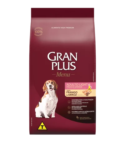 GRAN PLUS MENU PERRO ADULTO MED/GDE LIGHT X 15 KG