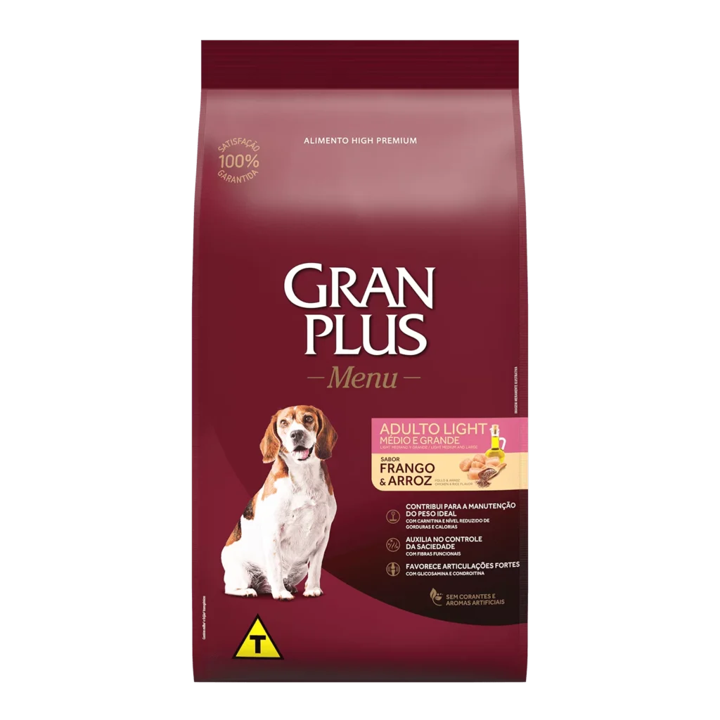 GRAN PLUS MENU PERRO ADULTO MED/GDE LIGHT POLLO & ARROZ X 3 KG