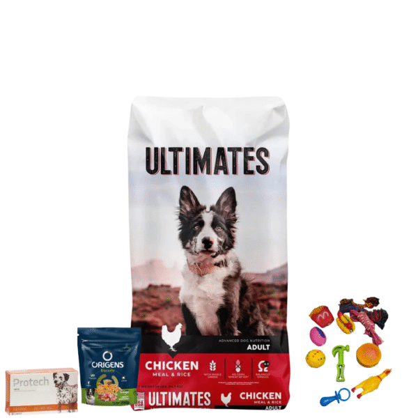 Alimento Pro Pac Adulto 18,18 Kg+ Pipeta Protech De 26-40 Kg+Juguete Con Chifle+Galletas Origens 700 Grs