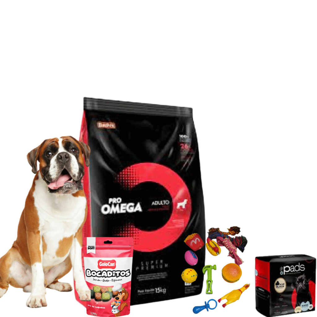 Alimento Omega Adulto Med/Gde 17 Kg+ Bocaditos Golocan Sabor Jamon/Queso/Espinaca 500 Grs+ Paquete De 30 Paños De Carbon 80x60 Cm+Juguete Con Chifle