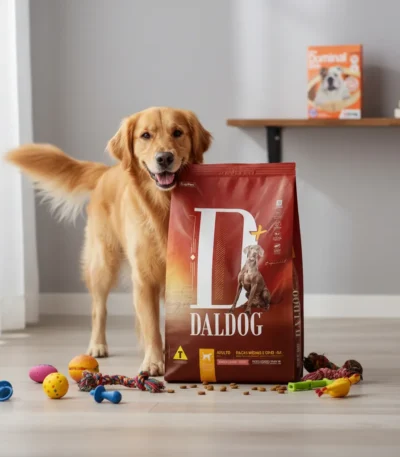Alimento Daldog Adulto Raza M/G 15Kg+Collar Mediano+Juguete