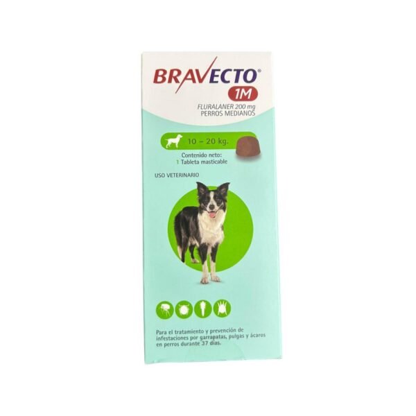Nuevo Bravecto Duracion 30 dias Para Perros de 10 a 20  Kg