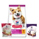 Alimento Hills Perro Adulto Raza Pequeña De 2 Kg+Galletas Avena Y Manzana+ Tiras De Pollo Deshidratado