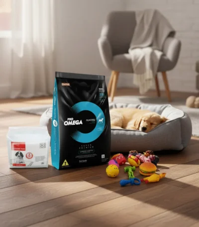 Alimento Omega small breed puppy 10Kg+Paños 60x60 Cm+Toy