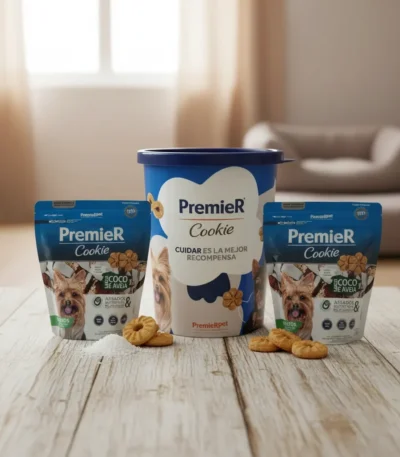 Dos Paquetes Snacks Premier Dogs 250 grs+Recipinte De Regalo