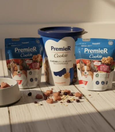 Dos Paquetes Snacks Premier Dogs Frutos Rojos 250gr+Bowl