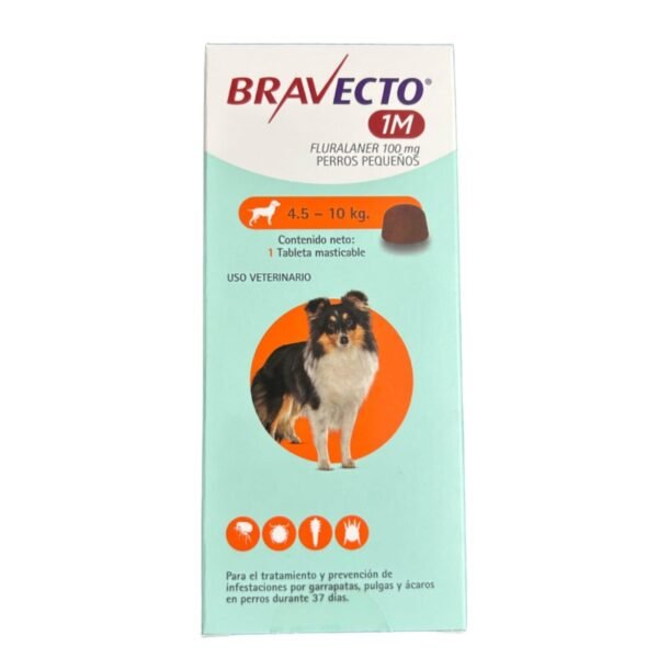 Pastilla Bravecto Mensual De 4 a 10 Kg Para Perros