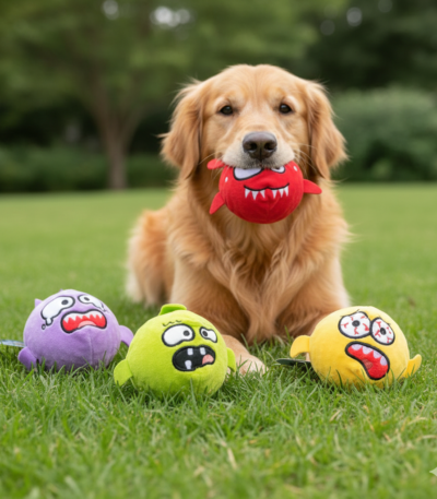 Pelota Monstruito Con Luces 9 Cm. Colores varios consultar