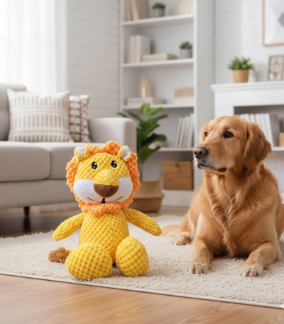 Leon De Peluche Con Chifle 31 Cm De Largo