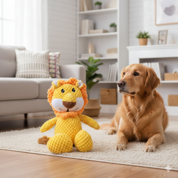 Leon De Peluche Con Chifle 31 Cm De Largo