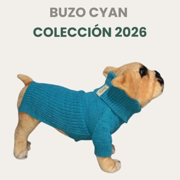 Buzo Simfor De Lana Talle 8 Cyan