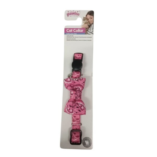 Collar Para Gato Color Rosado Con Moño