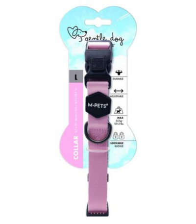 Collar Para Perro Talle L Color Rosado Cuello 38-66 Cm
