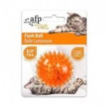 Pelota Para Gatos Con Luces Y Pinchitos Color Naranja