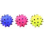 Juguete Pelota Amarilla Con Pinchos Para Perro Con Chifle 10,5 cm