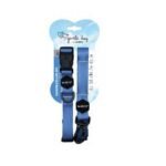 Conjunto De Collar Y Correa Color Celeste Talle Cuello 38-66 Cm