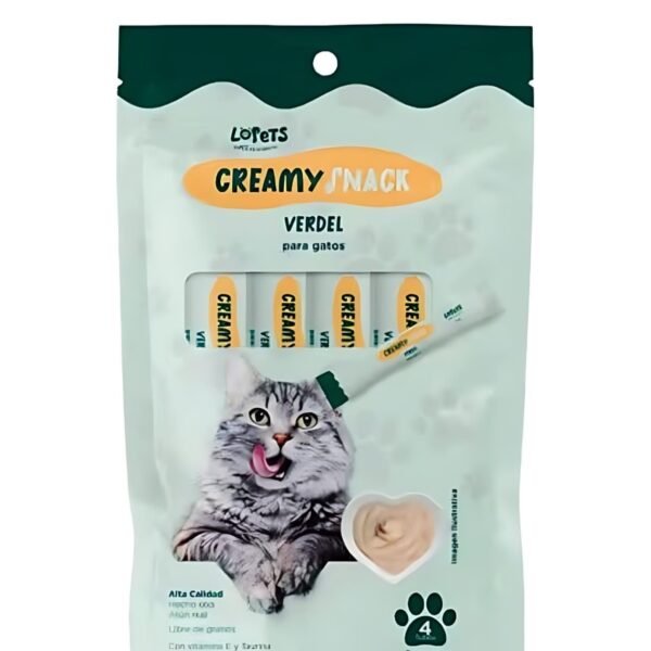 Snack Creamy Sabor Verdel Para Gatos