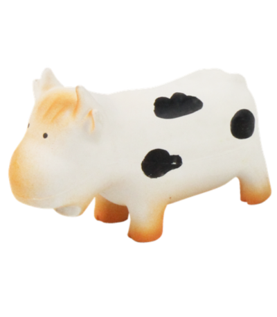 Juguete Vaca De Latex Con Chifle Para Perros