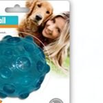 Juguete Pelota Que Hace Ruido A Botella Cuando La Muerden. Color Azul