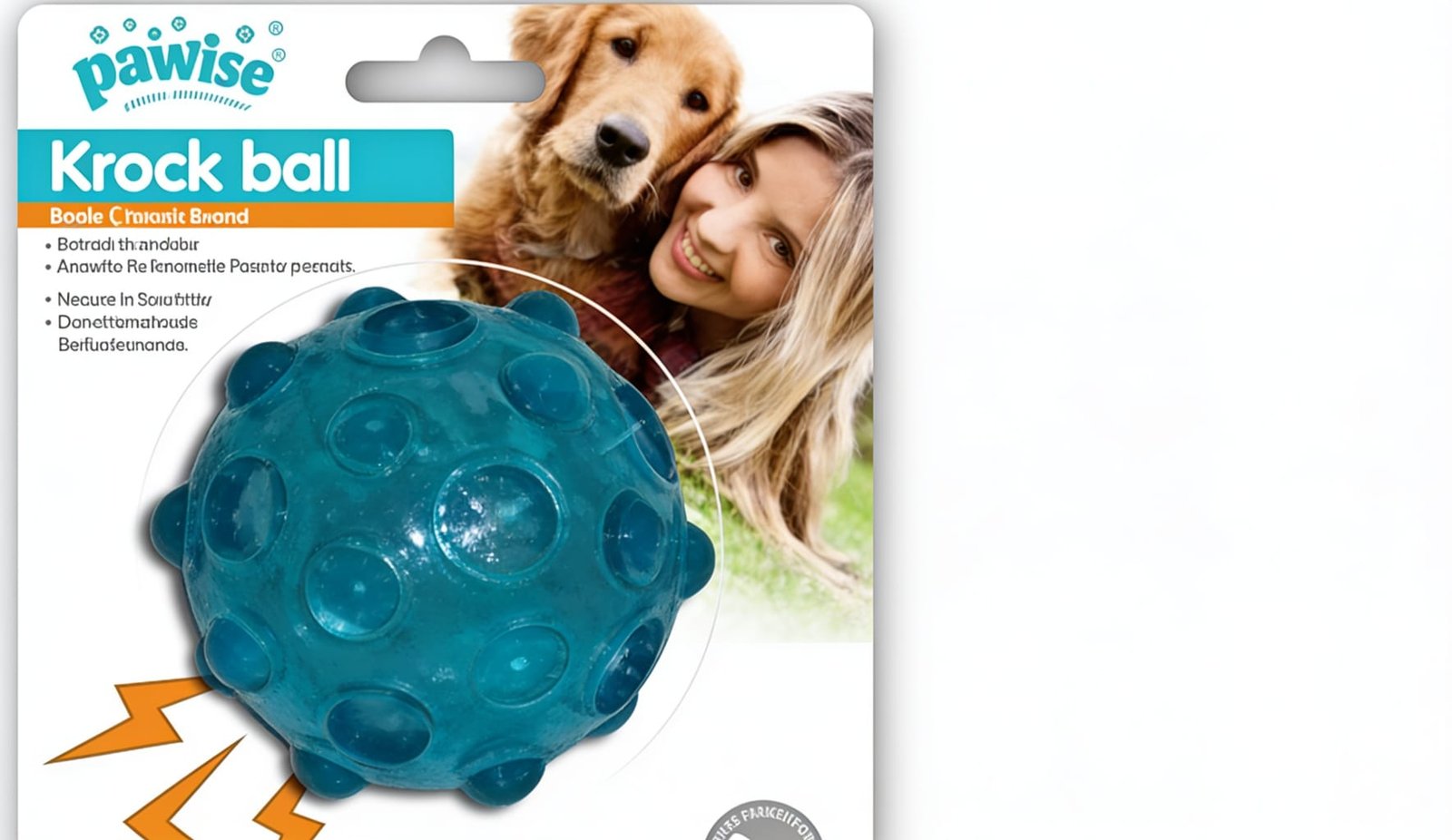 Juguete Pelota Que Hace Ruido A Botella Cuando La Muerden. Color Azul Juguete Pelota Que Hace Ruido A Botella Cuando La Muerden. Color Azul