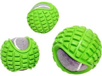 Pelota FDe Tenis Recubierta en Goma De 8 Cm Para Perros