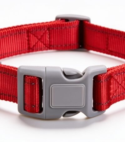 Collar Para Perro Talle M. Color Rojo. Cuello 32-48 Cm