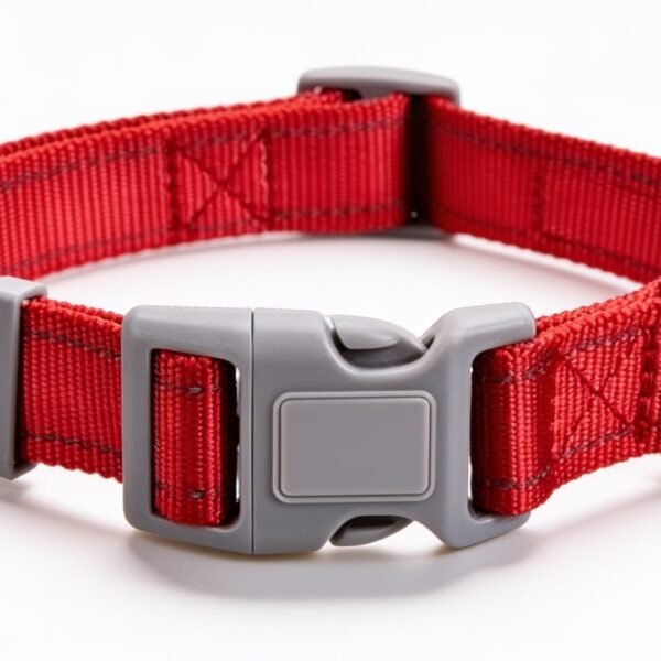 Collar Para Perro Talle M. Color Rojo. Cuello 32-48 Cm