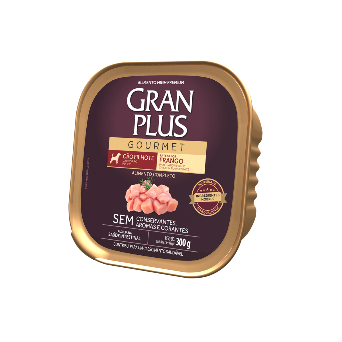 135296 Pate Gran Plus Para Perro Cachorro Sabor Pollo 300 Grs