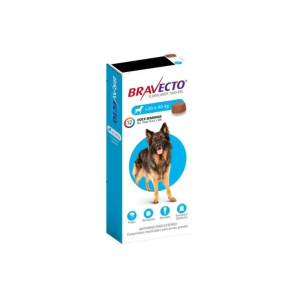 Bravecto Contra Pulgas Y Garrapatas Duración 3 Meses Perros 20-40 Kg