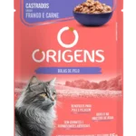 Sobre Alimento humedo origens Gato Castrado Sabor Pollo Y Carne Bola De Pelo 85 Grs