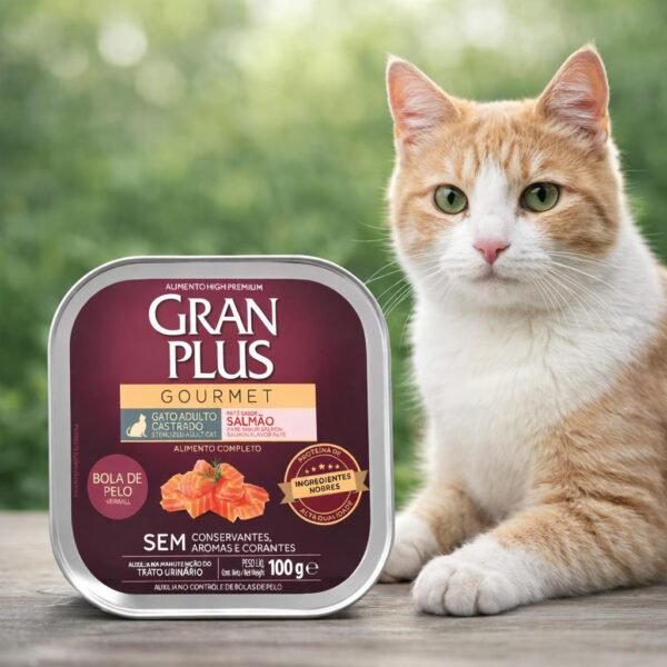 Pate Gran Plus Gato Castrado Salmon Bola De Pelo 100 Grs