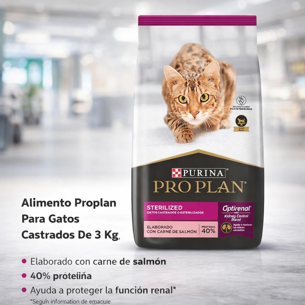 Alimento Proplan Para Gatos Castrados De 3 Kg