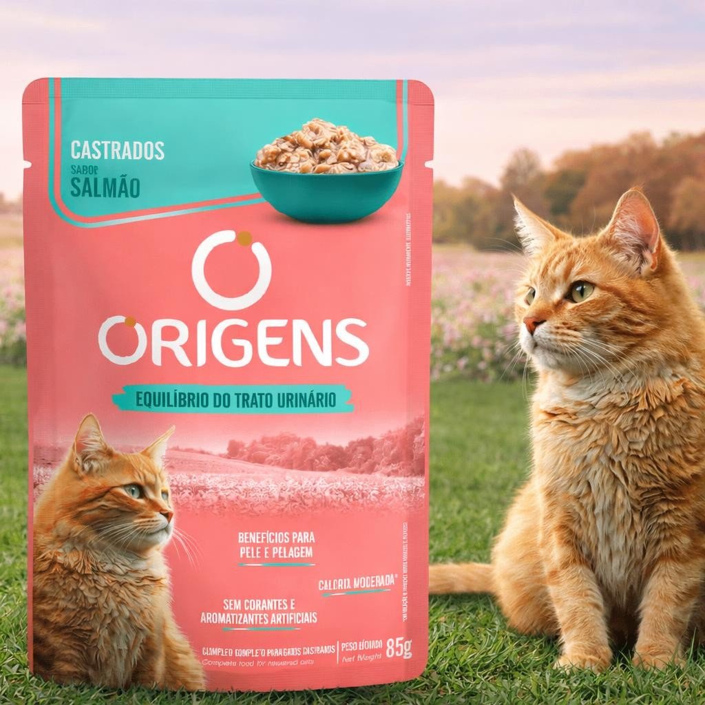 Sobre Origens Para Gatos Castrado Sabor Salmon Tracto Urinario 85 Grs