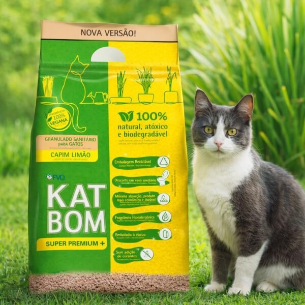 Sanitario Kat Bom Aroma Limon Biodegradable Bolsa 6 Kg