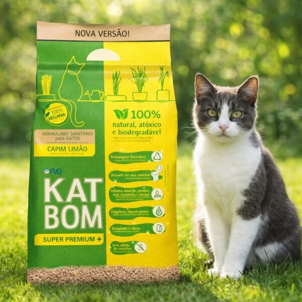 Sanitario Kat Bom Aroma Limon Biodegradable Bolsa 3 Kg